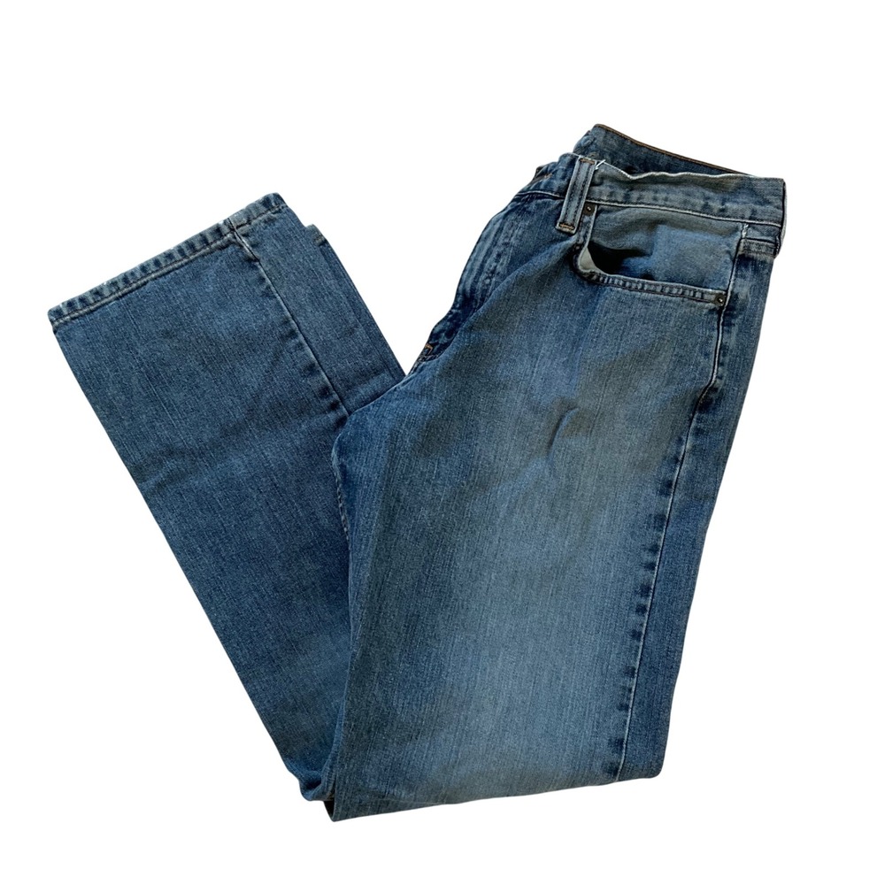 Eddie Bauer 35x32 Straight Leg Jeans Med Wash Specially Dyed Cotton EB401-R-RET